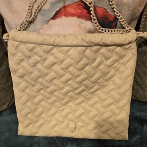 Kurt Geiger London Solid Kensington Drench Drawstring Tote Bag color Cream